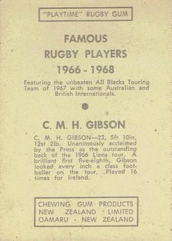 1968 Playtime Rugby Gum Famous Rugby Players - Green #43 Mike Gibson Back